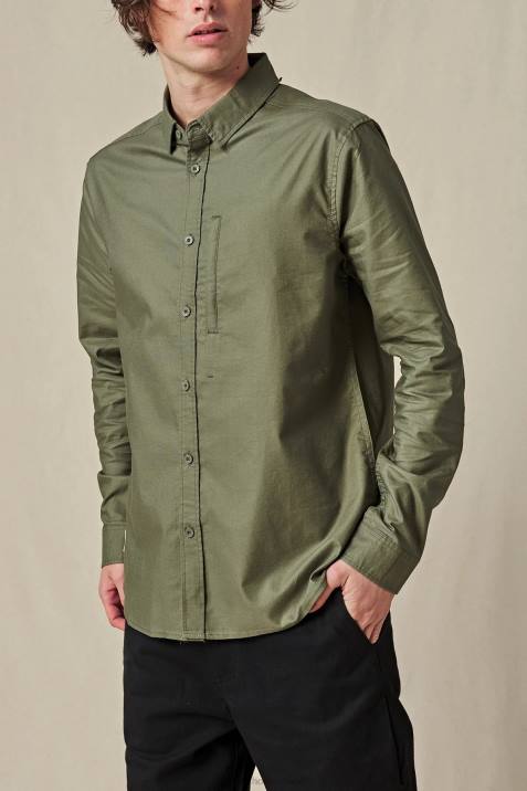 Globe Brand Foundation L/S Shirt V64D318 Clothing Olive