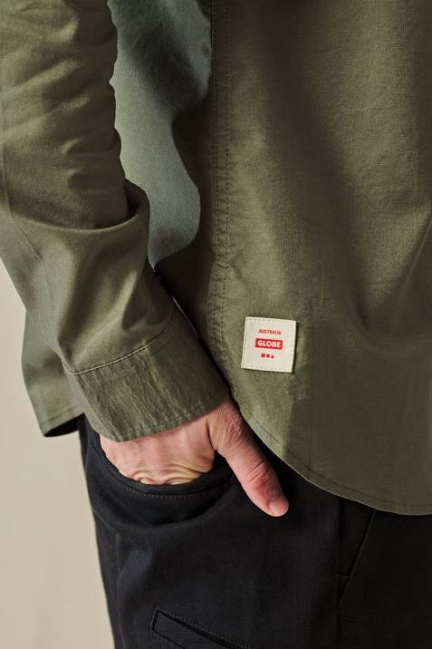 Globe Brand Foundation L/S Shirt V64D318 Clothing Olive