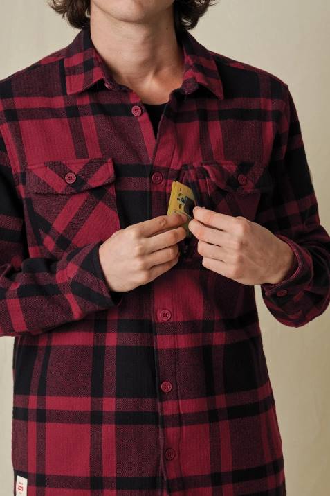 Globe Brand Wanderer Shacket V64D315 Clothing Rhubarb