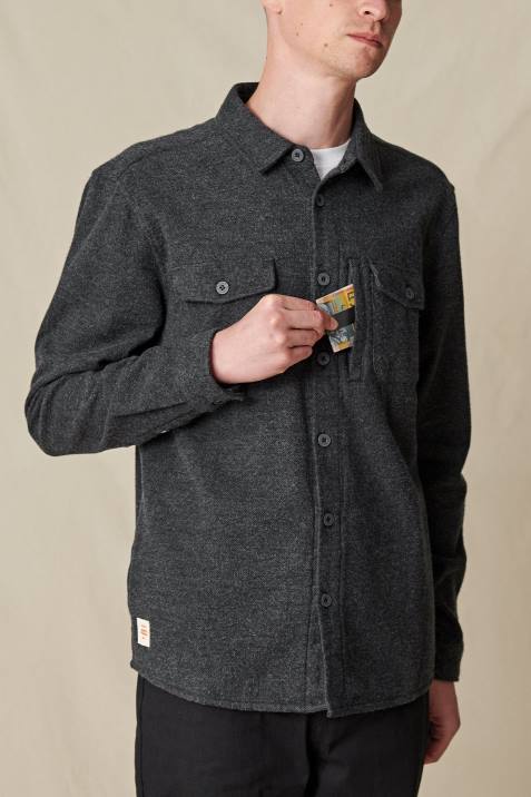 Globe Brand Wanderer Shacket V64D320 Clothing Charcoal