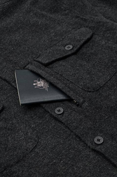 Globe Brand Wanderer Shacket V64D320 Clothing Charcoal