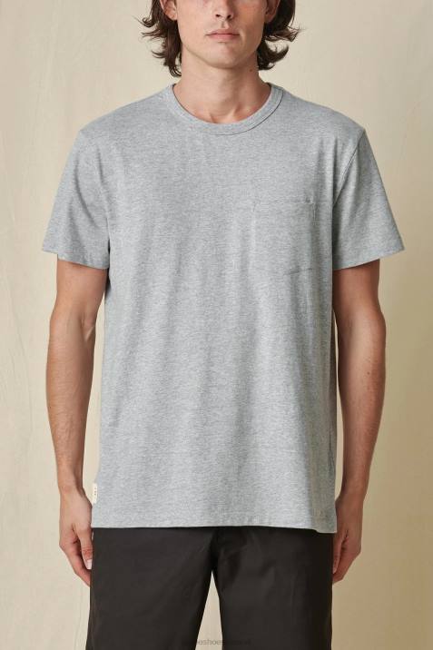 Globe Brand Every Damn Day Tee V64D289 Clothing Grey Marle