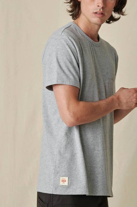 Globe Brand Every Damn Day Tee V64D289 Clothing Grey Marle