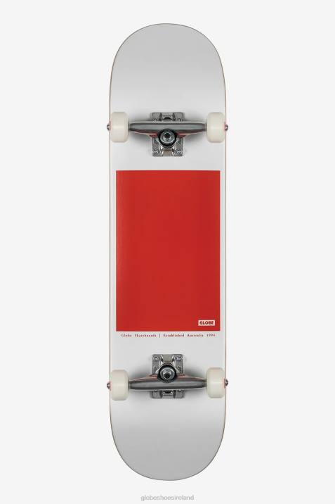 Globe Brand G0 Block Serif 8.0" Complete V64D192 Skateboards White/Red