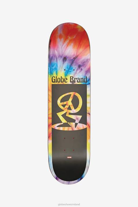 Globe Brand Peace Man Mid 7.6" Deck V64D209 Skateboards Spiral Dye/Black