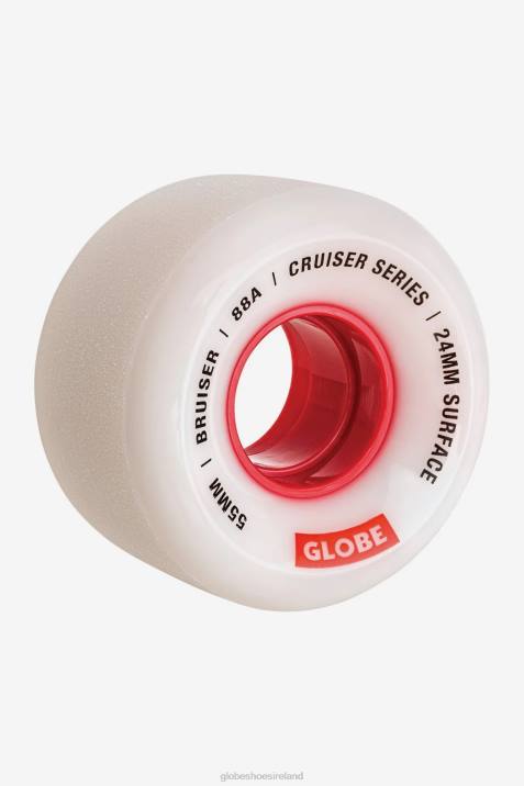 Globe Brand Bruiser Cruiser Wheel 55mm V64D250 Skateboards White/Red/55