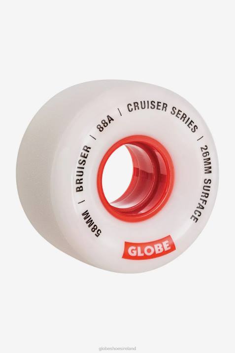 Globe Brand Bruiser Cruiser Wheel 58mm V64D251 Skateboards White/Red/58