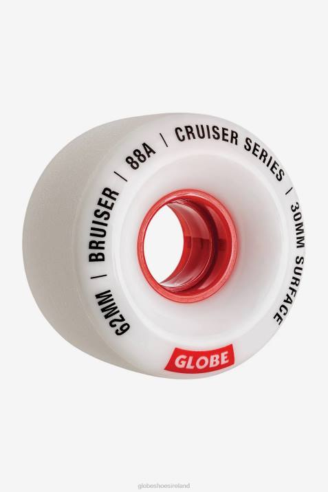 Globe Brand Bruiser Cruiser Wheel 62MM V64D252 Skateboards White/Red/62