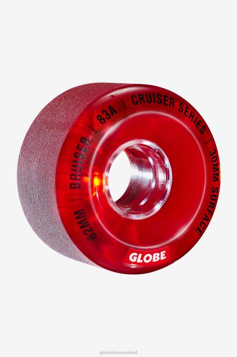 Globe Brand Bruiser Cruiser Wheel 62mm V64D246 Skateboards Clear Red
