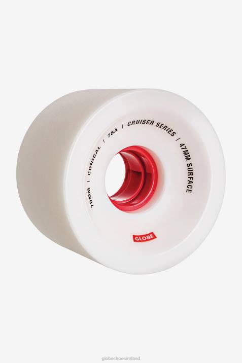 Globe Brand Conical Cruiser Wheel 70mm V64D255 Skateboards White/Red/70