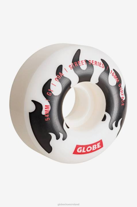 Globe Brand G1 Street Wheel 54mm V64D248 Skateboards White/Black/Flames