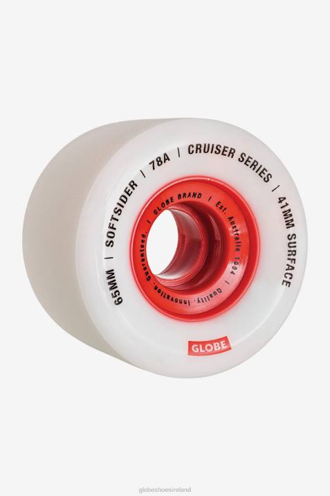 Globe Brand Softsider Cruiser Wheel 65MM V64D257 Skateboards White/Red